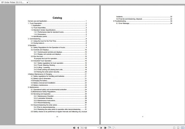 EP Order Picker J2 3 Operation Manual 2