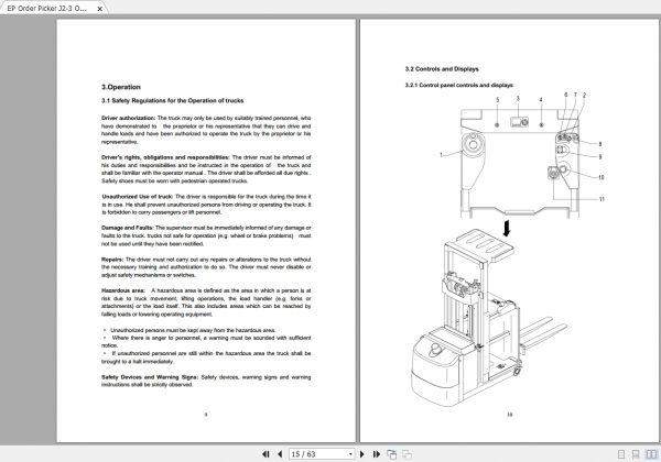EP Order Picker J2 3 Operation Manual 3