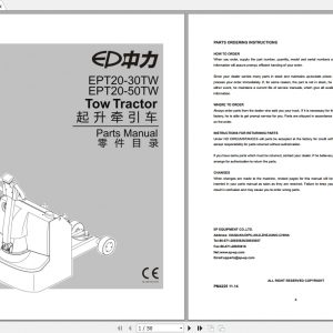 EP Tow Tractor EPT20 3050TW Parts Manual 1