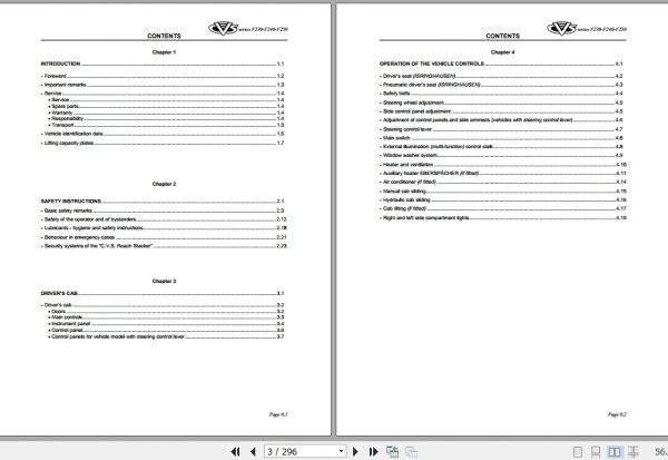 Ferrari Reach Stacker F258 Operation Maintenance ManualEN 2