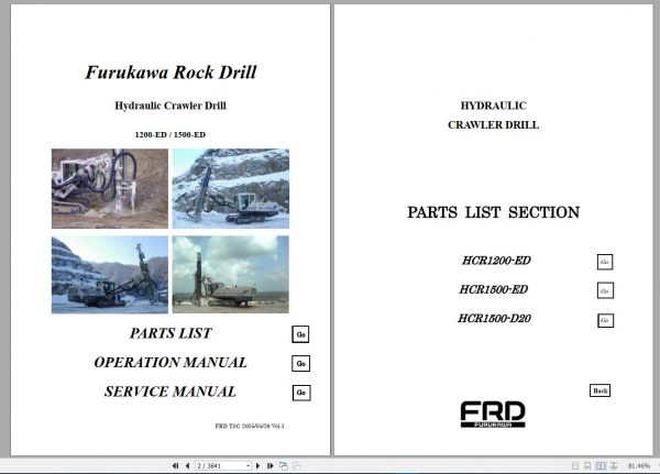 Furukawa Hydraulic Crawler Drill UNIC Hydraulic Crane PDF Collection CD 3
