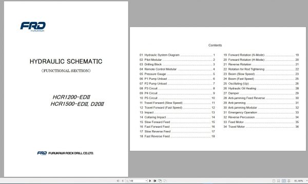 Furukawa Hydraulic Crawler Drill UNIC Hydraulic Crane PDF Collection CD 8