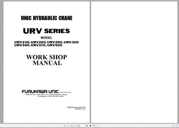 Furukawa UNIC Hydraulic Crane CD PDF Collection 5 1