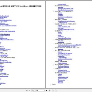 Harley Davidson Sportster 2019 Service Manual 1