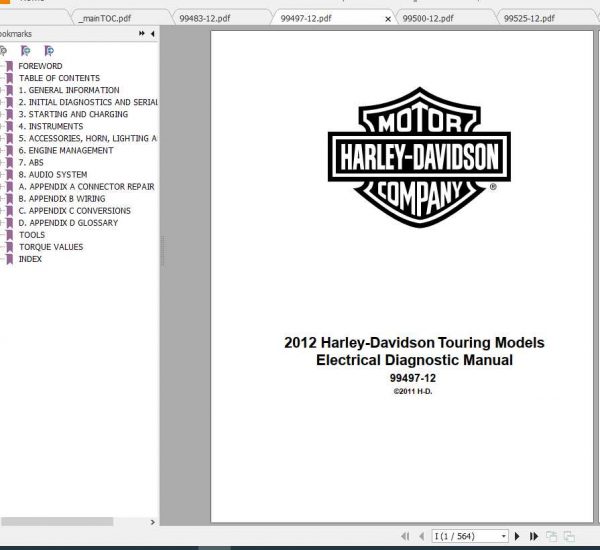 Harley Davidson Touring 2012 Electrical Diagnostics Service Manual 2