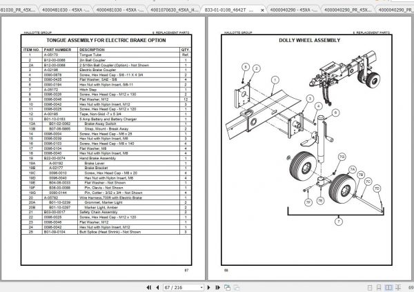 Haulotte Articulated Boom Lift 45XAHLA16PX Parts Manual 4