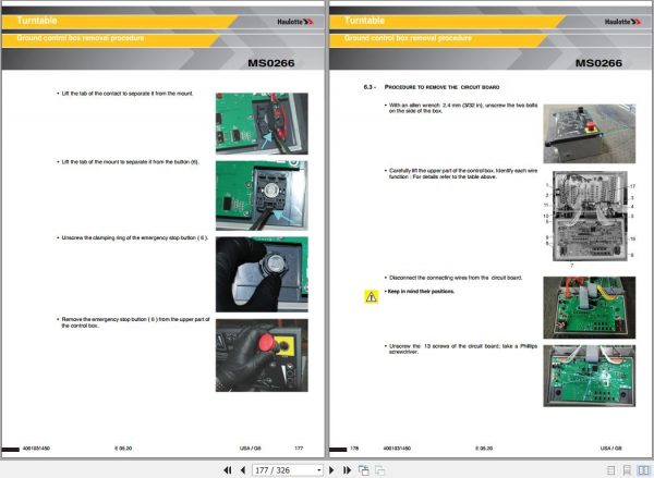 Haulotte Articulated Boom Lift 45XA 55XA Maintenance Manual4001031450 3