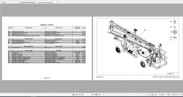 Haulotte Articulated Boom Lift 55XA HLA19PX Spare Parts 2