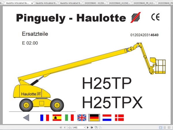 Haulotte Articulated Boom Lift H12 H25 Spare Parts 4