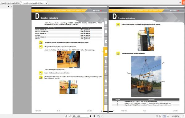 Haulotte Articulated Boom Lift HA12 18 Operators Manual 3