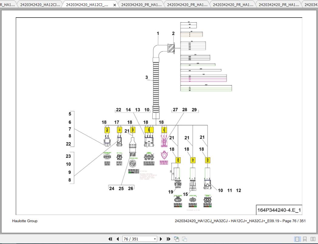 Haulotte Articulated Boom Lift HA1232CJ Parts Manual