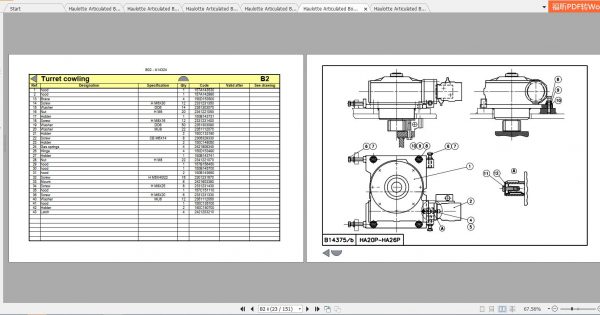 Haulotte Articulated Boom Lift HA15 26 Spare Parts 3