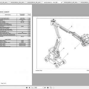Haulotte Articulated Boom Lift HA15IP HA43JE Parts Manual2420339510 2