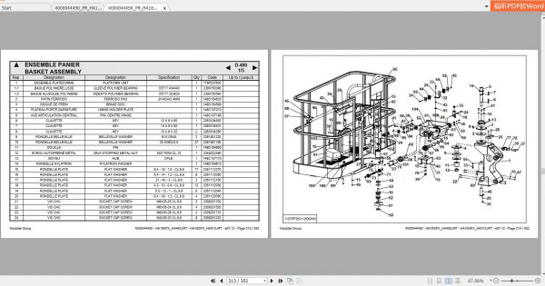 Haulotte Articulated Boom Lift HA16 51 Parts Manual4000044450 3