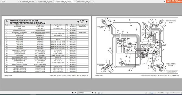 Haulotte Articulated Boom Lift HA16PX HA18PX Parts Manual2420344550 2