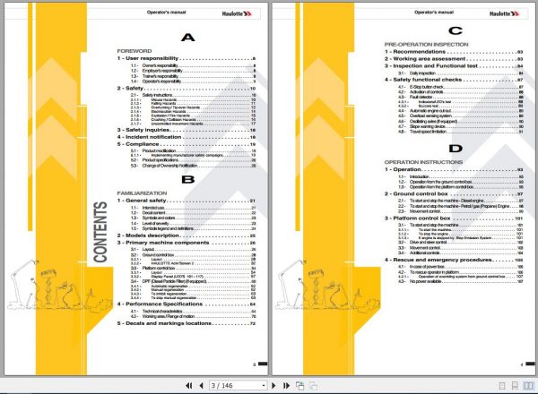 Haulotte Articulated Boom Lift HA20RTJ HA61RTJ Operators Manual4000715370 2