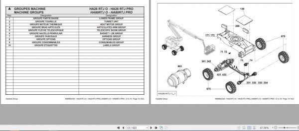 Haulotte Articulated Boom Lift HA26RTJ HA80RTJ Spare Parts4000662530 2