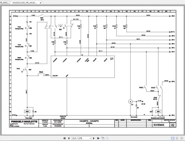 Haulotte Articulated Boom Lift HA32PX Parts Manual 3
