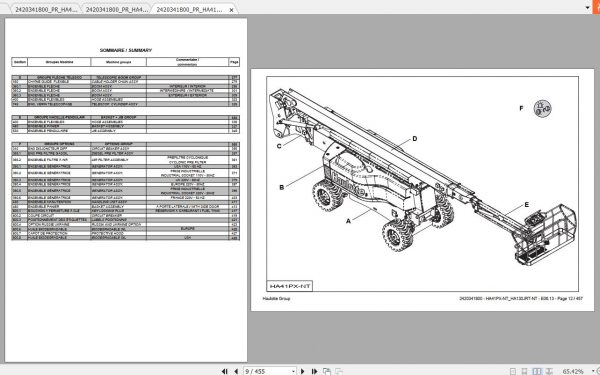 Haulotte Articulated Boom Lift HA 41 130 Parts Manual2420341800 3