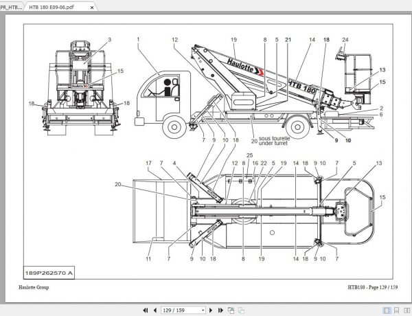 Haulotte Articulated Boom Lift HTB180 Parts Manual2420329020 3