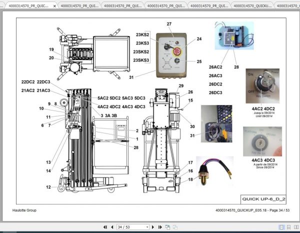 Haulotte Articulated Boom Lift QUICKUP Parts Manual4000314570 3