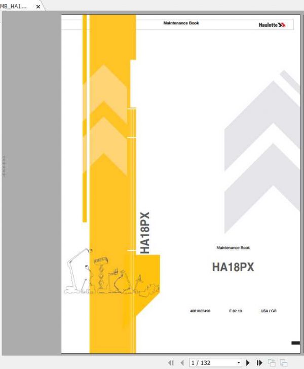 Haulotte Articulated Boom Lifts HA18PX Maintenance Manual4001022490 1