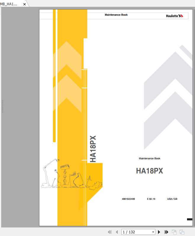 Haulotte Articulated Boom Lifts HA18PX Maintenance Manual4001022490 1