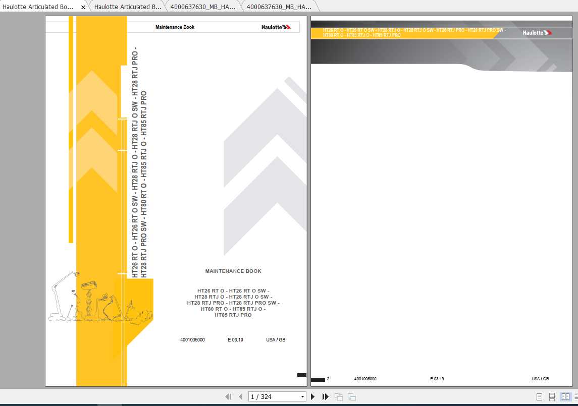 Haulotte Articulated Boom Lifts HA26RTJ Maintenance Manual 1