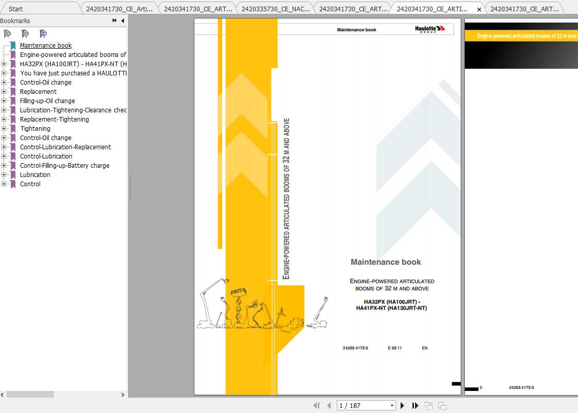 Haulotte Articulated Boom Lifts HA32 41 Maintenance Manual 2