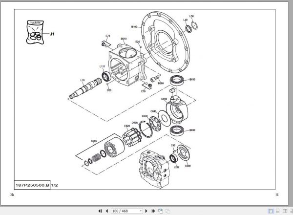 Haulotte Backhoe Loader MJX950 Parts Manual2420330690 2