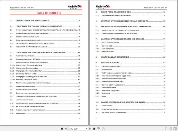 Haulotte Backhoe Loader MJX Service Manual2420340480 2