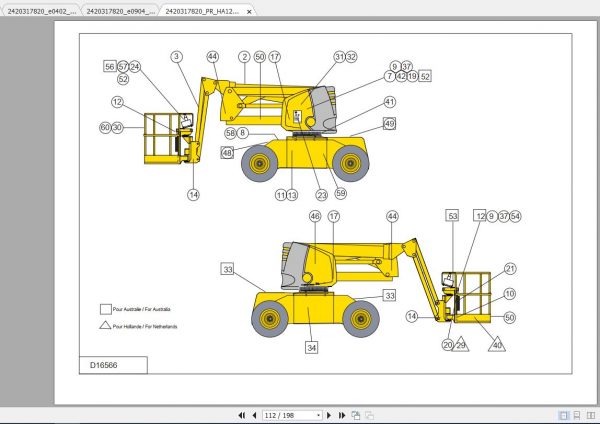 Haulotte Boom Lift HP12PX Parts Manual2420317820 3