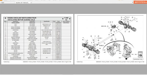 Haulotte Lift Telehandler HLT 3614 9055 Spare Parts4000202020 2