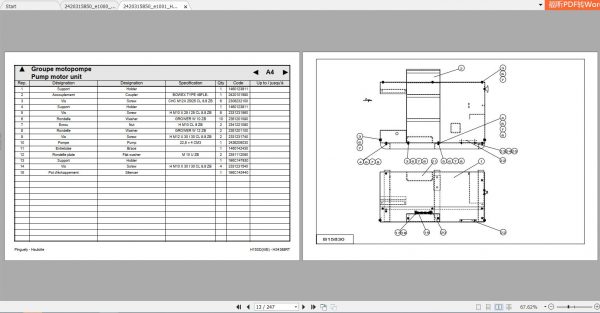 Haulotte Scissor Lift H15SD Parts Manual2420315850 2