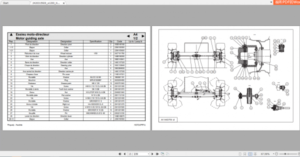 Haulotte Scissor Lift H23T Parts Manual2420315920 2