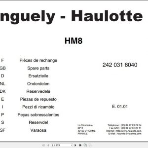 Haulotte Scissor Lift HM8 Parts Manual2420316040 1