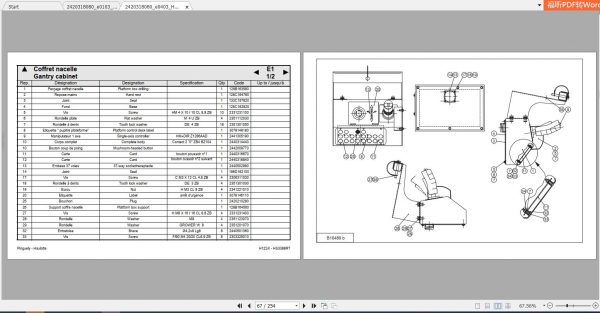 Haulotte Scissor Lift HS12SX HS3388RT Parts Manual2420318080 2