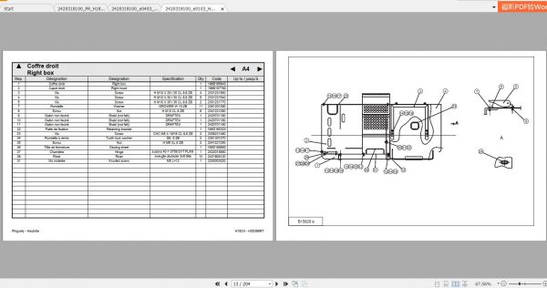 Haulotte Scissor Lift HS18SX HS5388RT Parts Manual2420318100 2