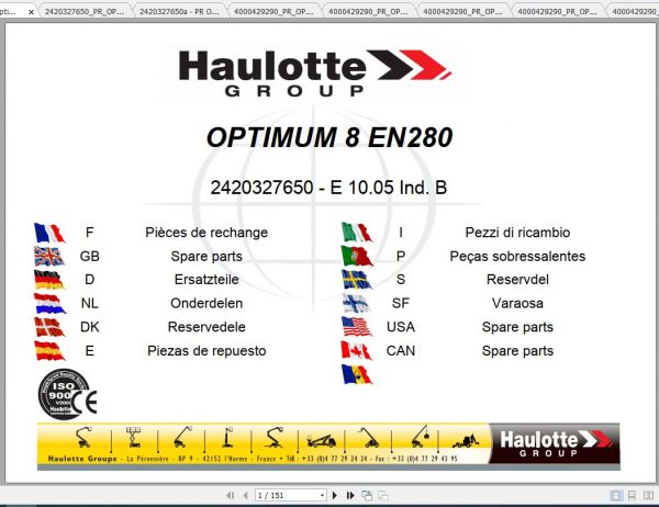 Haulotte Scissor Lift Optimum 6 Optimum 8 Parts Manual 2