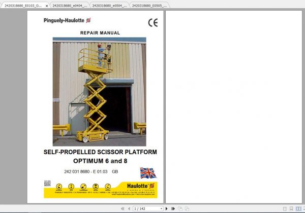 Haulotte Scissor Lift Optimum 6 Optimum 8 Repair Manual2420318680 1