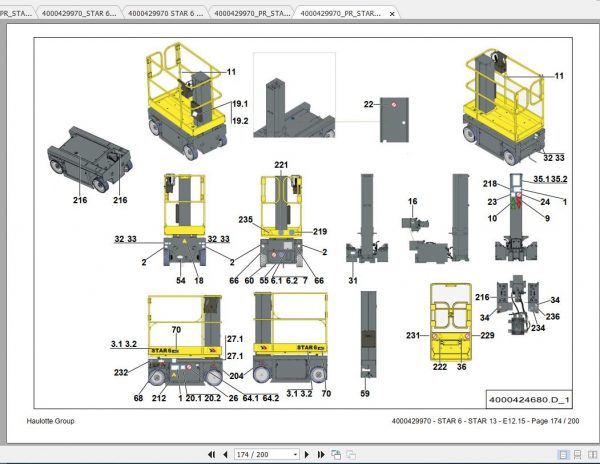 Haulotte Scissor Lift Star 6 13 Parts Manual4000429970 3