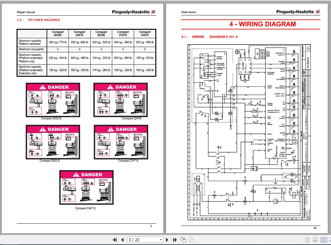 Haulotte Self Propelled Lift Compact 2032E 3347E Repair Manual2420318250 1