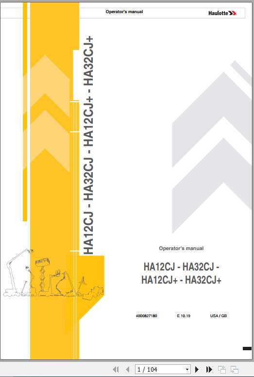 Haulotte Self Propelled Lift H1232CJ Operators Manual 1