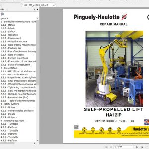 Haulotte Self Propelled Lift HA12IP Repair Manual 1