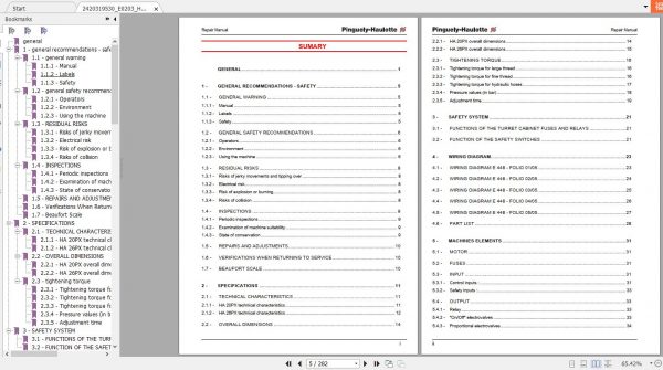 Haulotte Self Propelled Lift HA20PX HA26PX Repair Manual2420319530 2