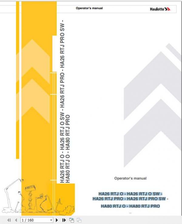 Haulotte Self Propelled Lift HA26 80 Operators Manual4000813030 1