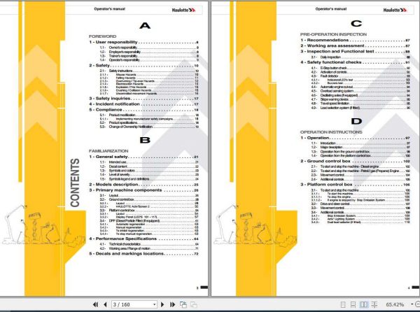 Haulotte Self Propelled Lift HA26 80 Operators Manual4000813030 2