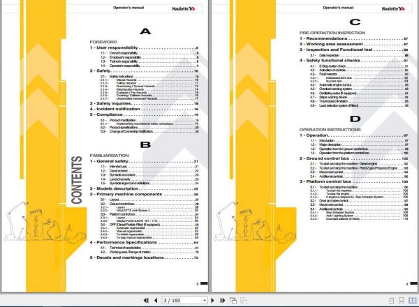 Haulotte Self Propelled Lift HT23 67 Operators Manual4000664900 2