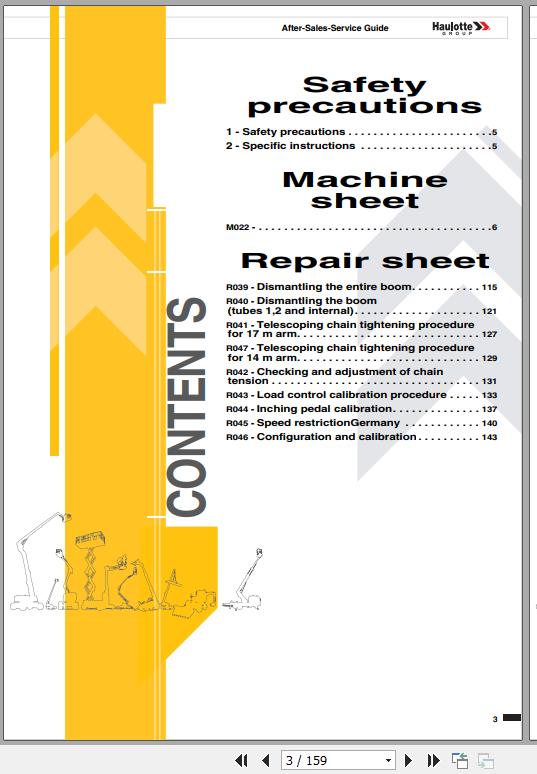 Haulotte Self Propelled Lift HTL4017 4014 Service Manual2420332800 2