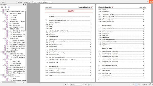 Haulotte Self Propelled Telescopic H14TX H16TPX Repair Manual2420319500 2